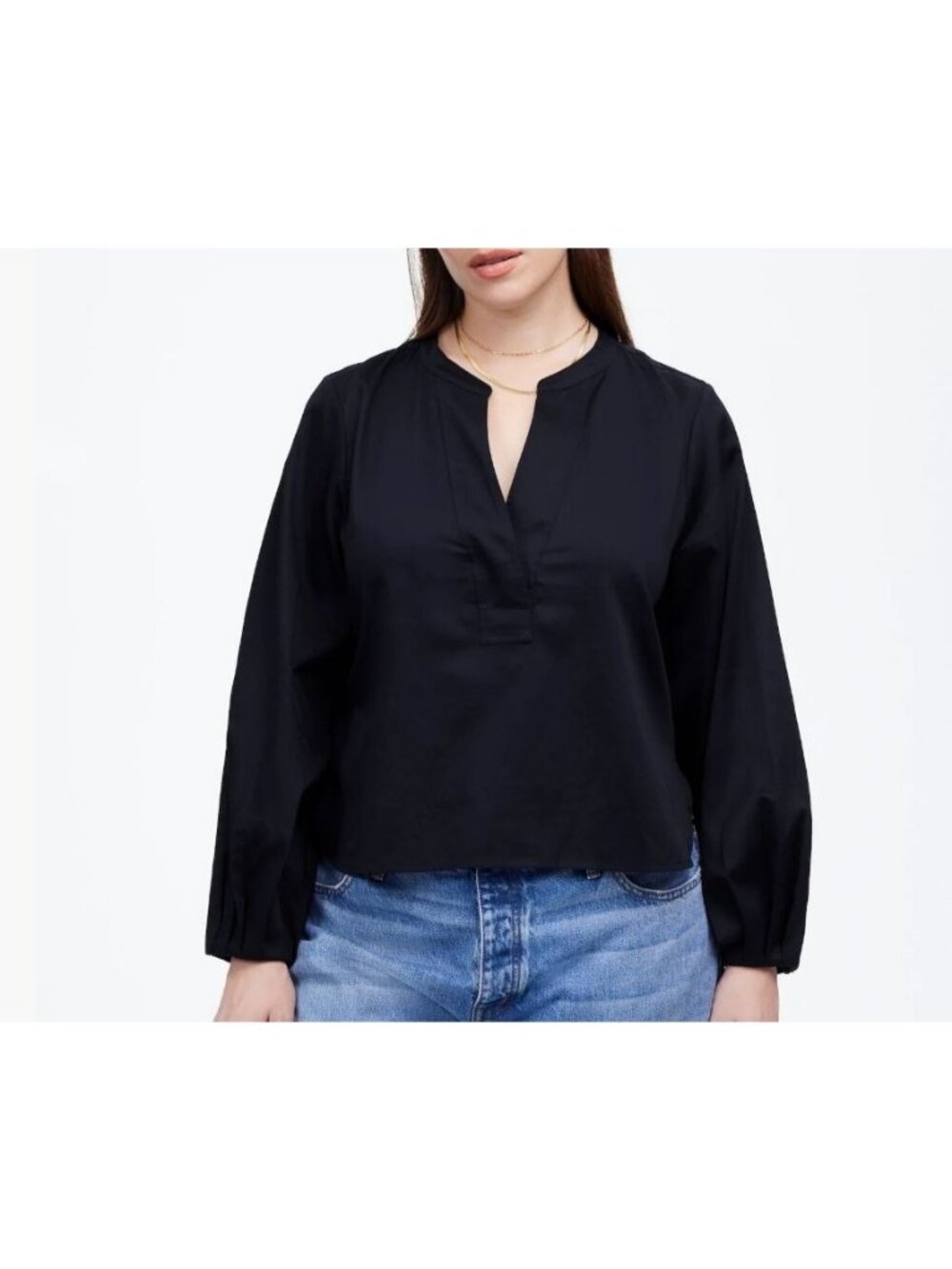 Madewell V-Neck Long-Sleeve Top Women's Size XS Deep indigo New With Tags!